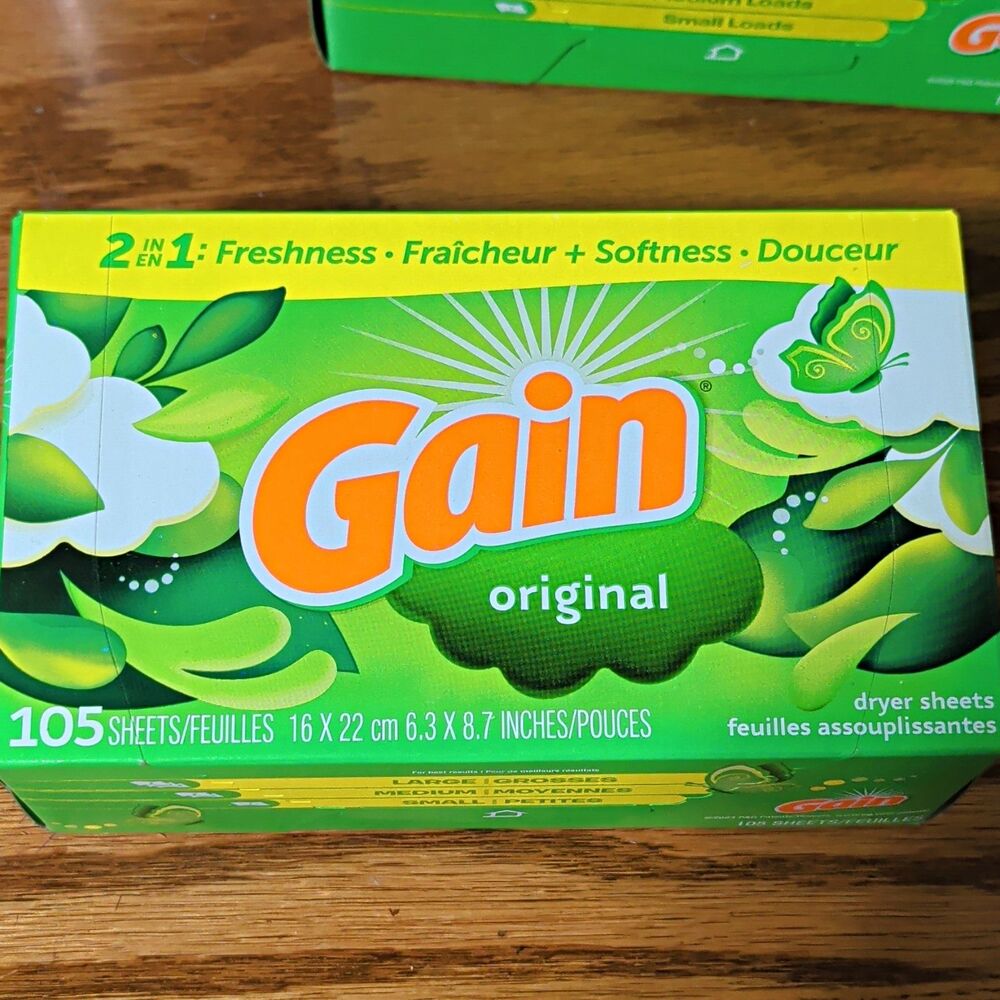 Gain Original Dryer Sheets 105 Count, 2-in-1 Freshness + Softness